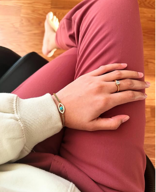 Evil Eye Gold Chain Bracelet